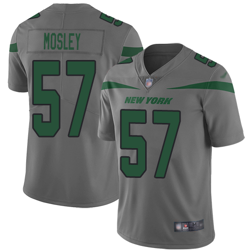 New York Jets Limited Gray Youth C.J. Mosley Jersey NFL Football #57 Inverted Legend